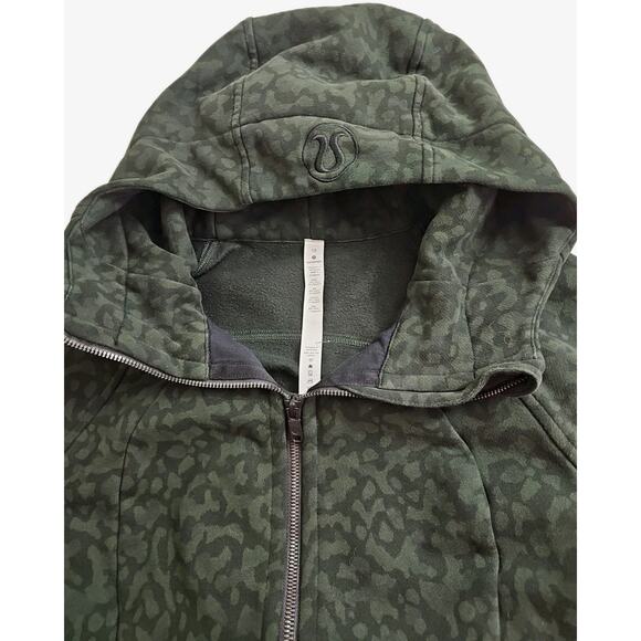 Lululemon ~Woman Size 10~ Scuba Hoodie Cotton Blend Incognito Camo Green/Black. - Picture 16 of 16